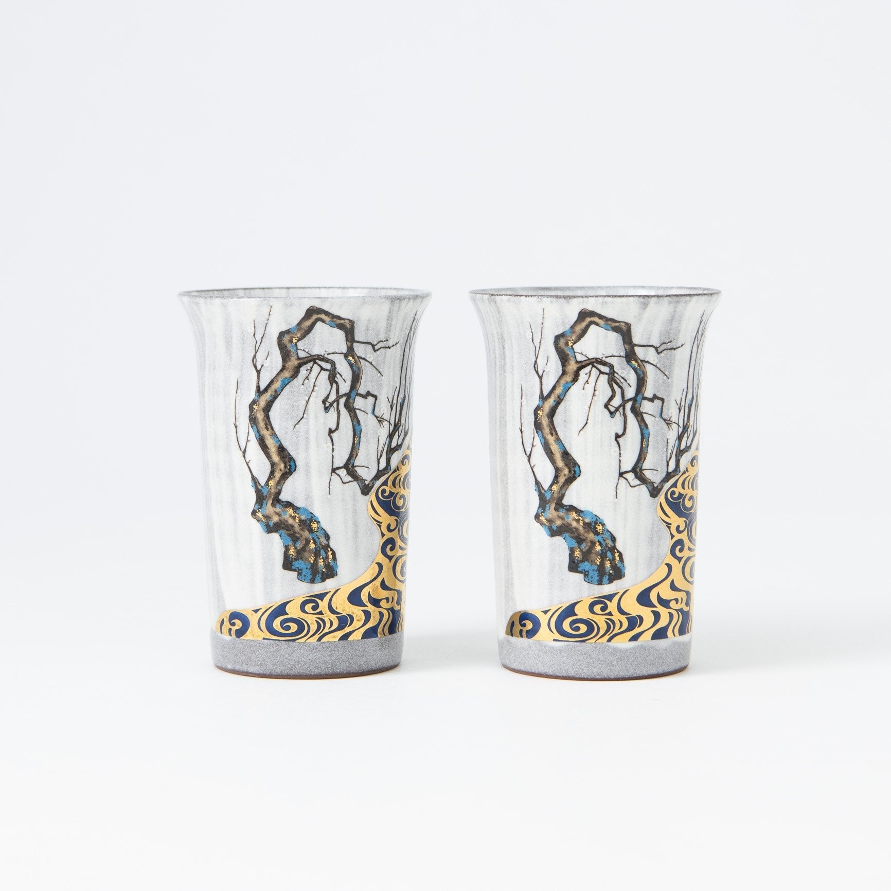 Kinsai Korinbai Kutani Tumbler Pair - MUSUBI KILN - Quality Japanese Tableware and Gift