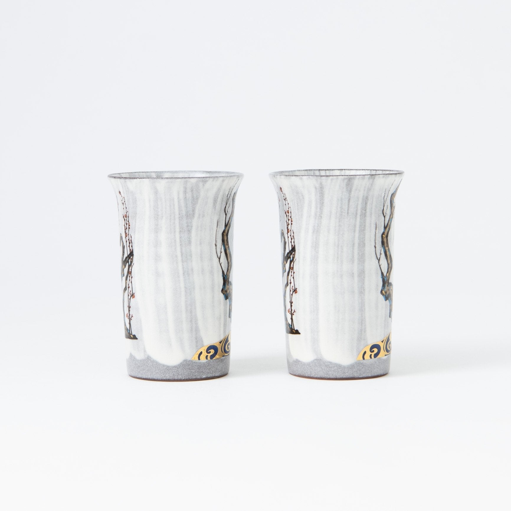 Kinsai Korinbai Kutani Tumbler Pair - MUSUBI KILN - Quality Japanese Tableware and Gift