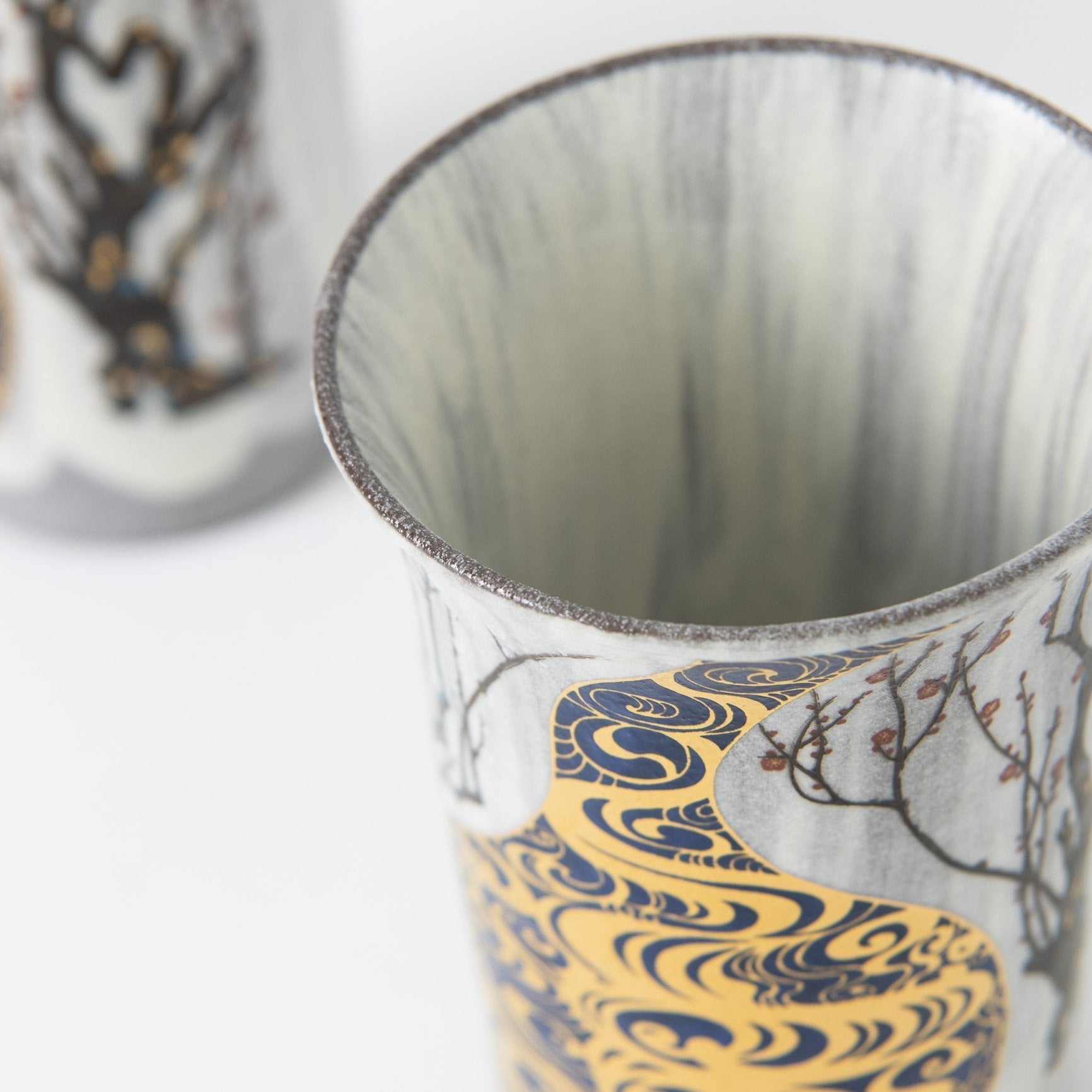 Kinsai Korinbai Kutani Tumbler Pair - MUSUBI KILN - Quality Japanese Tableware and Gift