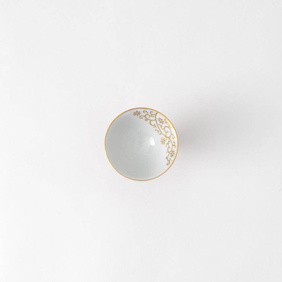 Kinzan Kiln KINZAN Gilded Arabesque Sakazuki Sake Cup - MUSUBI KILN - Quality Japanese Tableware and Gift