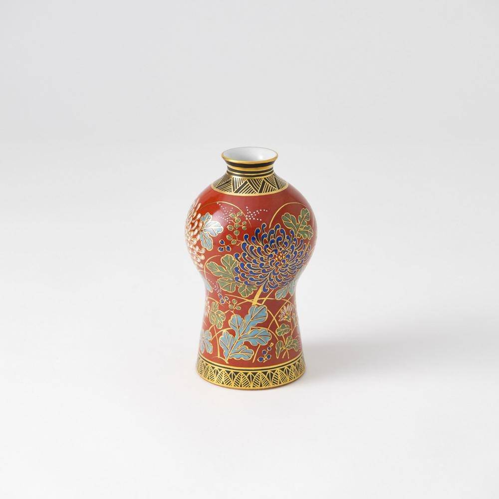 Kinzan Kiln Shugu Kinsai Chrysanthemum Gourd Sake Carafe - MUSUBI KILN - Quality Japanese Tableware and Gift