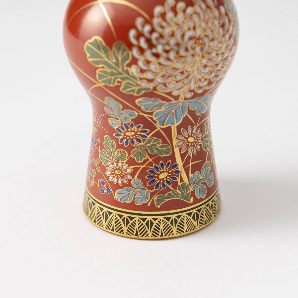 Kinzan Kiln Shugu Kinsai Chrysanthemum Gourd Sake Carafe - MUSUBI KILN - Quality Japanese Tableware and Gift