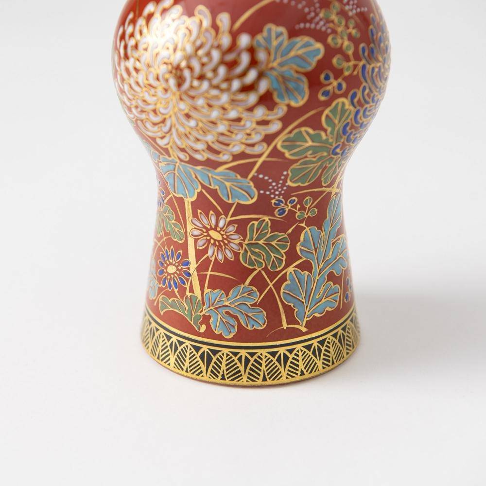 Kinzan Kiln Shugu Kinsai Chrysanthemum Gourd Sake Carafe - MUSUBI KILN - Quality Japanese Tableware and Gift