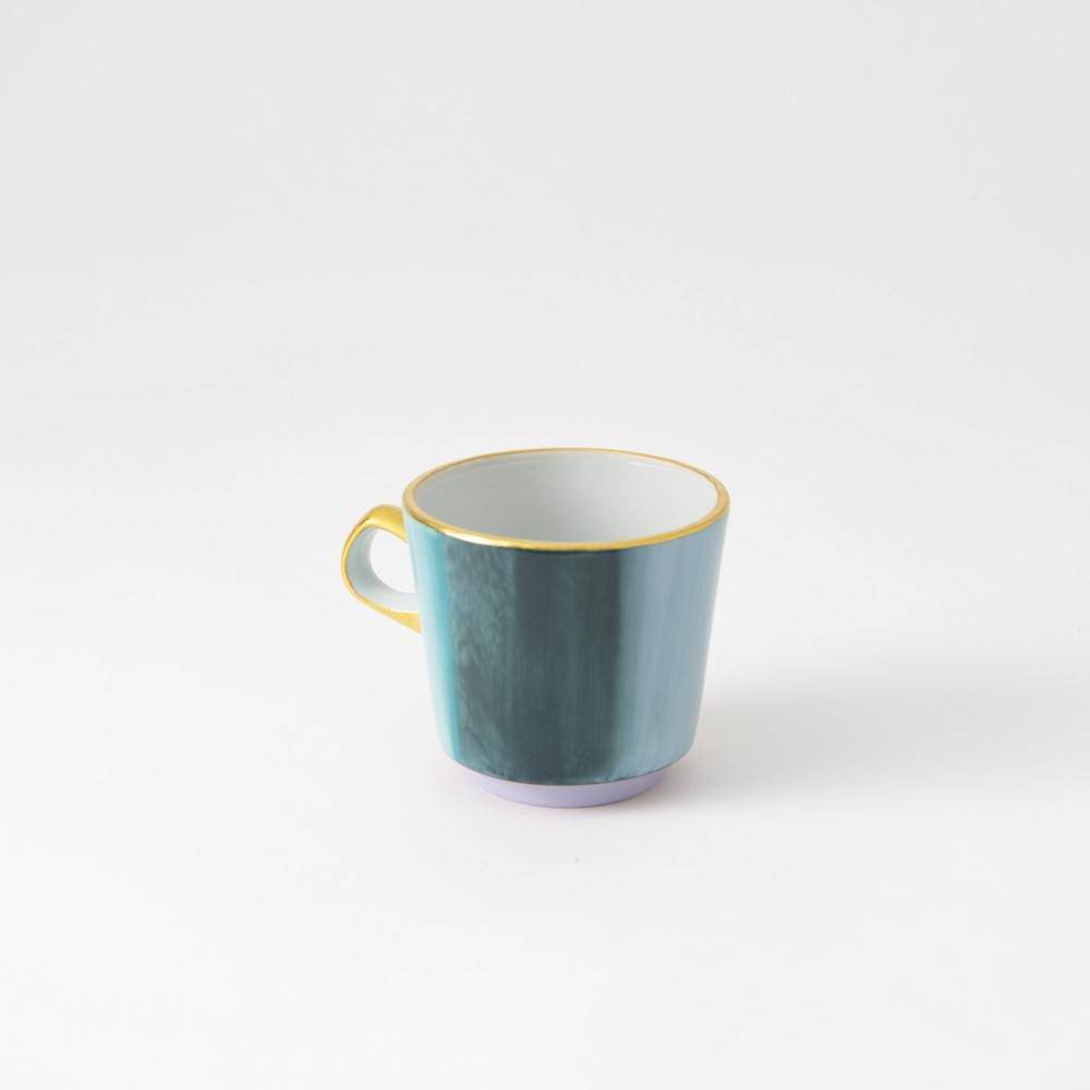 Kinzan Kiln Ukiyo Kutani Small Mug - MUSUBI KILN - Quality Japanese Tableware and Gift