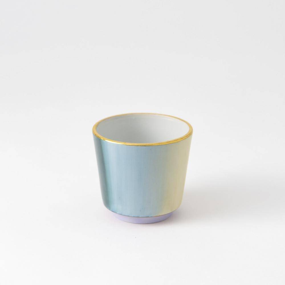 Kinzan Kiln Ukiyo Kutani Small Mug - MUSUBI KILN - Quality Japanese Tableware and Gift