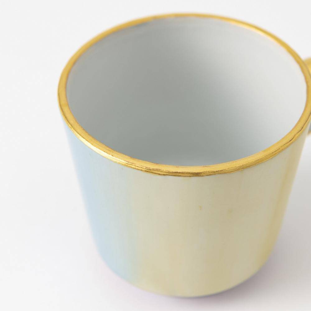 Kinzan Kiln Ukiyo Kutani Small Mug - MUSUBI KILN - Quality Japanese Tableware and Gift