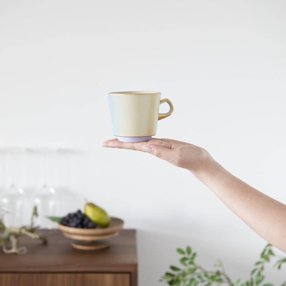 Kinzan Kiln Ukiyo Kutani Small Mug - MUSUBI KILN - Quality Japanese Tableware and Gift