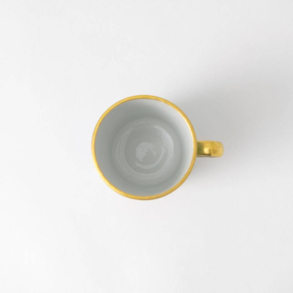 Kinzan Kiln Ukiyo Kutani Small Mug - MUSUBI KILN - Quality Japanese Tableware and Gift