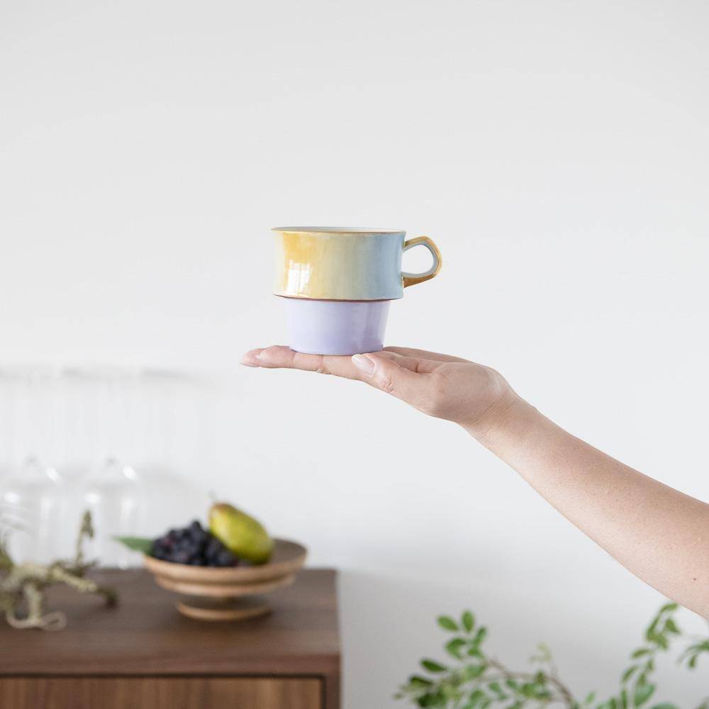 Kinzan Kiln Ukiyo Kutani Tall Mug - MUSUBI KILN - Quality Japanese Tableware and Gift