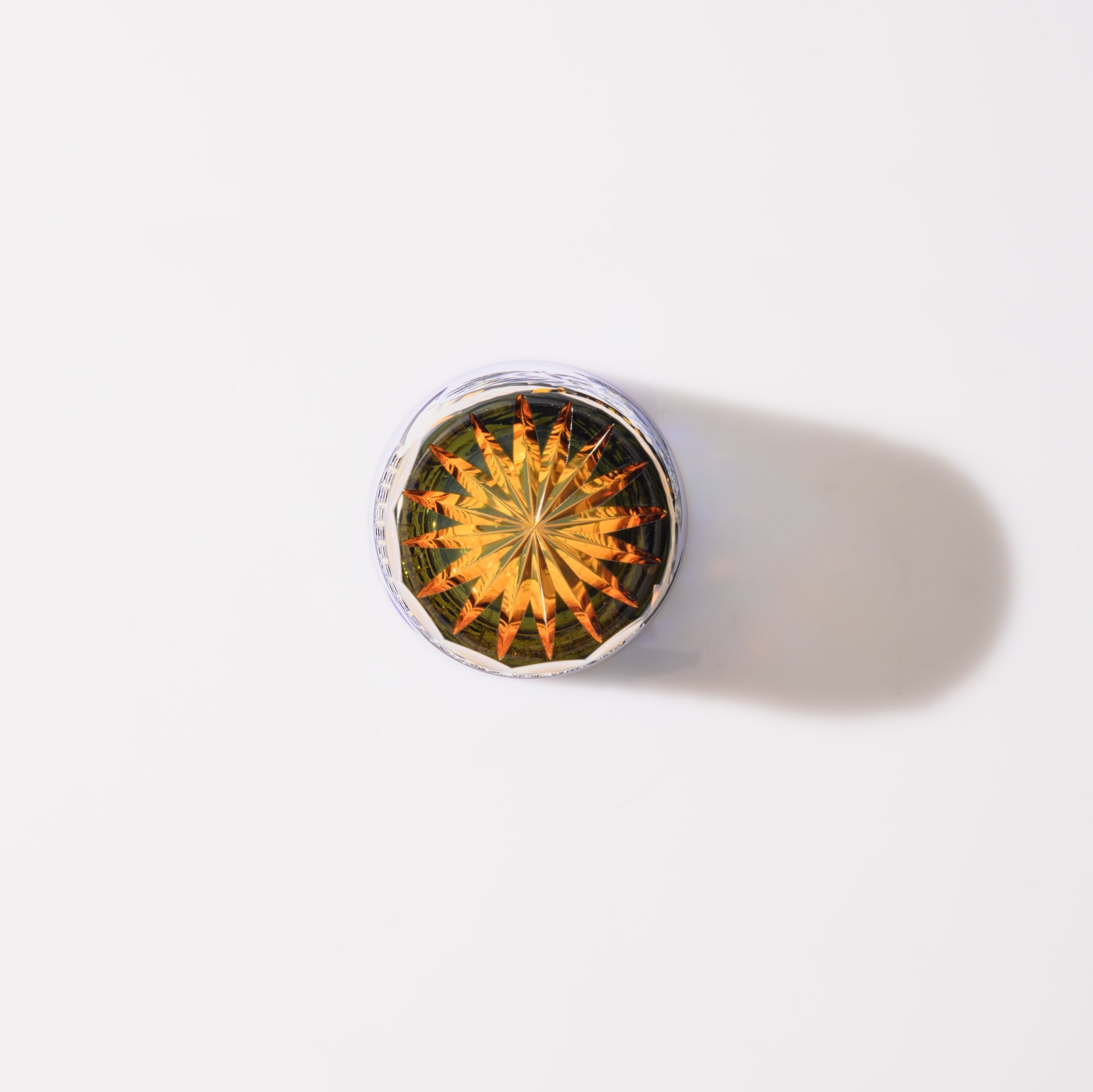 Kiyohide Glass Blue Amber Owl Edo Kiriko Rocks Glass - MUSUBI KILN - Quality Japanese Tableware and Gift
