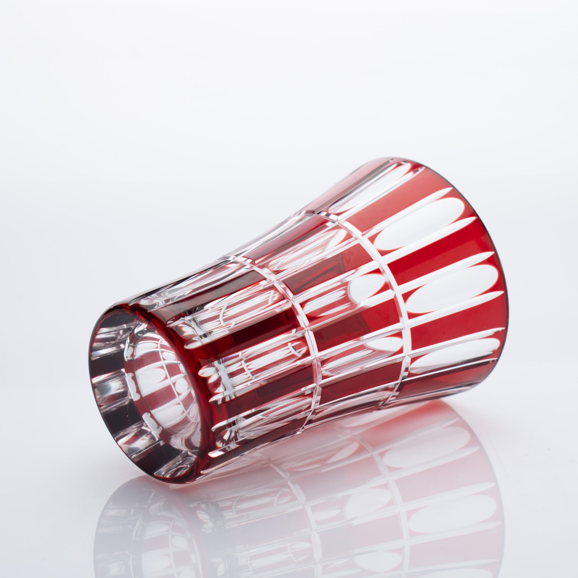 Kiyohide Glass Red and Lapis Lazuli Edo Kiriko Tumbler Set - MUSUBI KILN - Quality Japanese Tableware and Gift