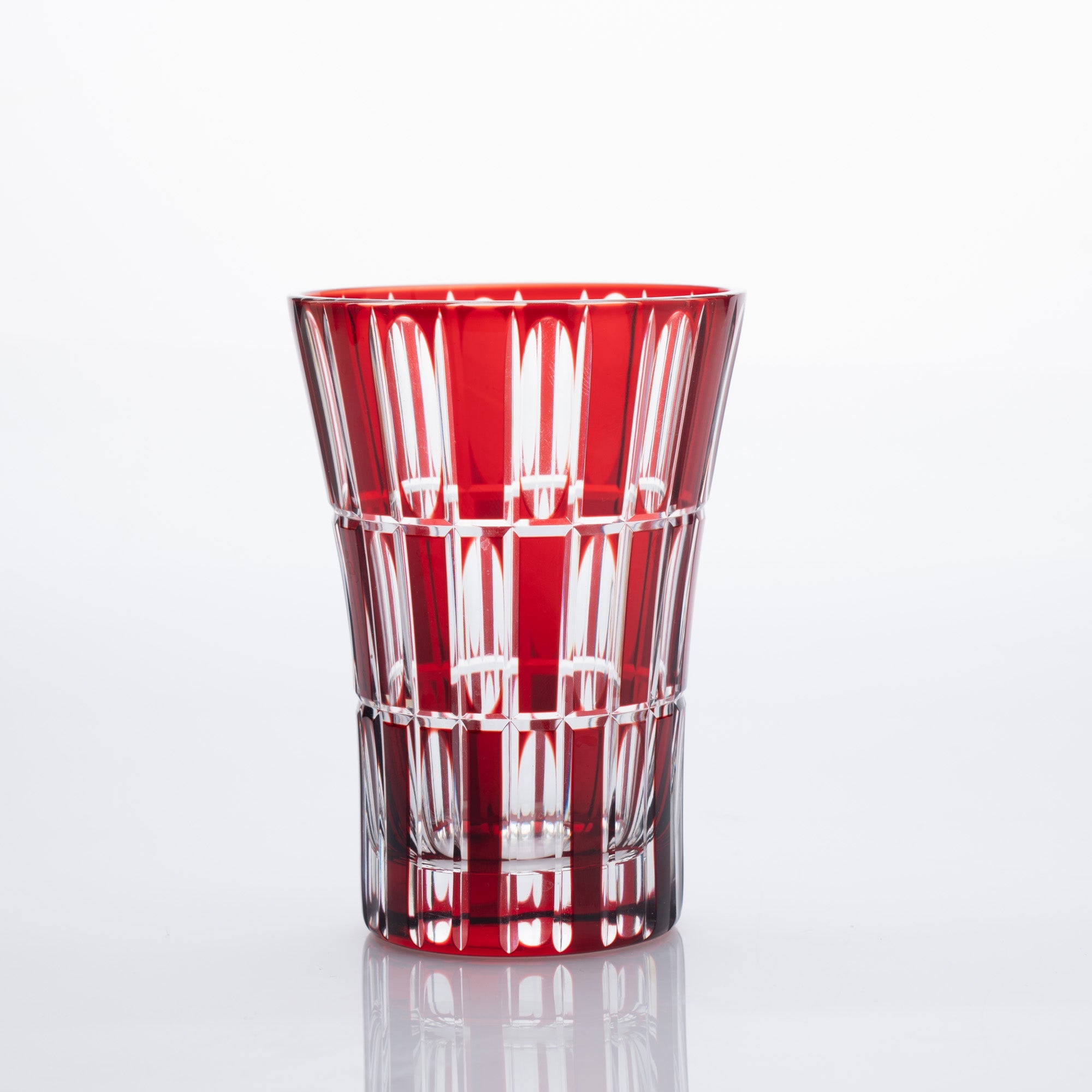 Kiyohide Glass Red and Lapis Lazuli Edo Kiriko Tumbler Set - MUSUBI KILN - Quality Japanese Tableware and Gift