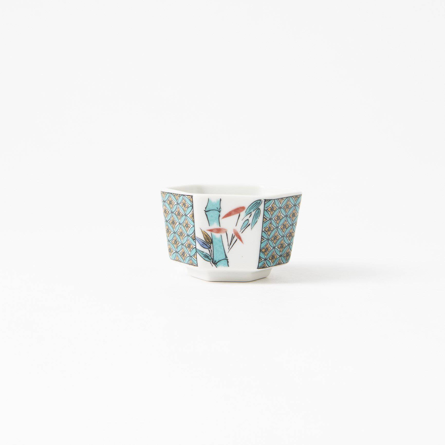 Ko - kutani Pine, Bamboo & Plum Kutani Sake Set - MUSUBI KILN - Quality Japanese Tableware and Gift