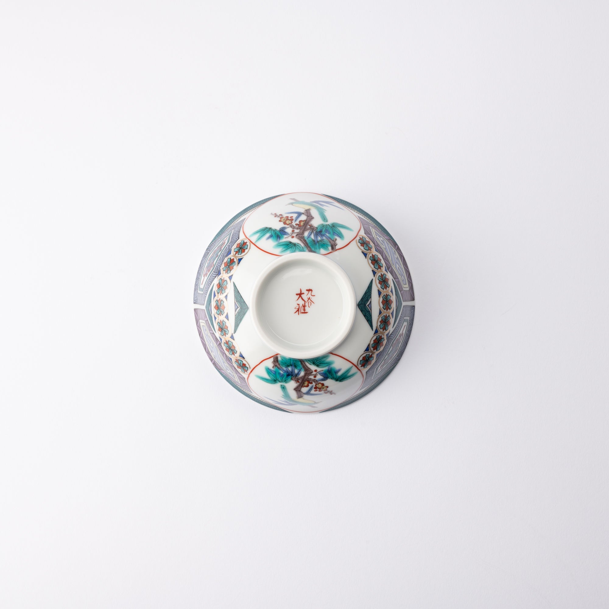 Ko - Kutani Style Bird Kutani Japanese Rice Bowl - MUSUBI KILN - Quality Japanese Tableware and Gift