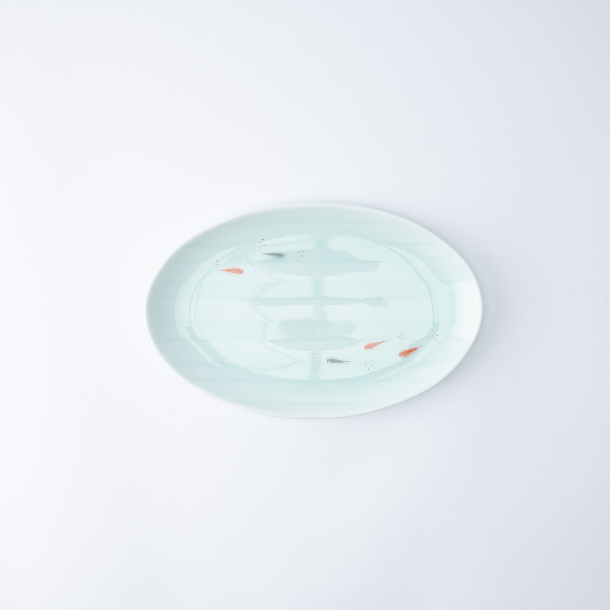 Kosen Kiln Medaka Rice Fish Imari Nabeshima Ware Oval Plate - MUSUBI KILN - Quality Japanese Tableware and Gift