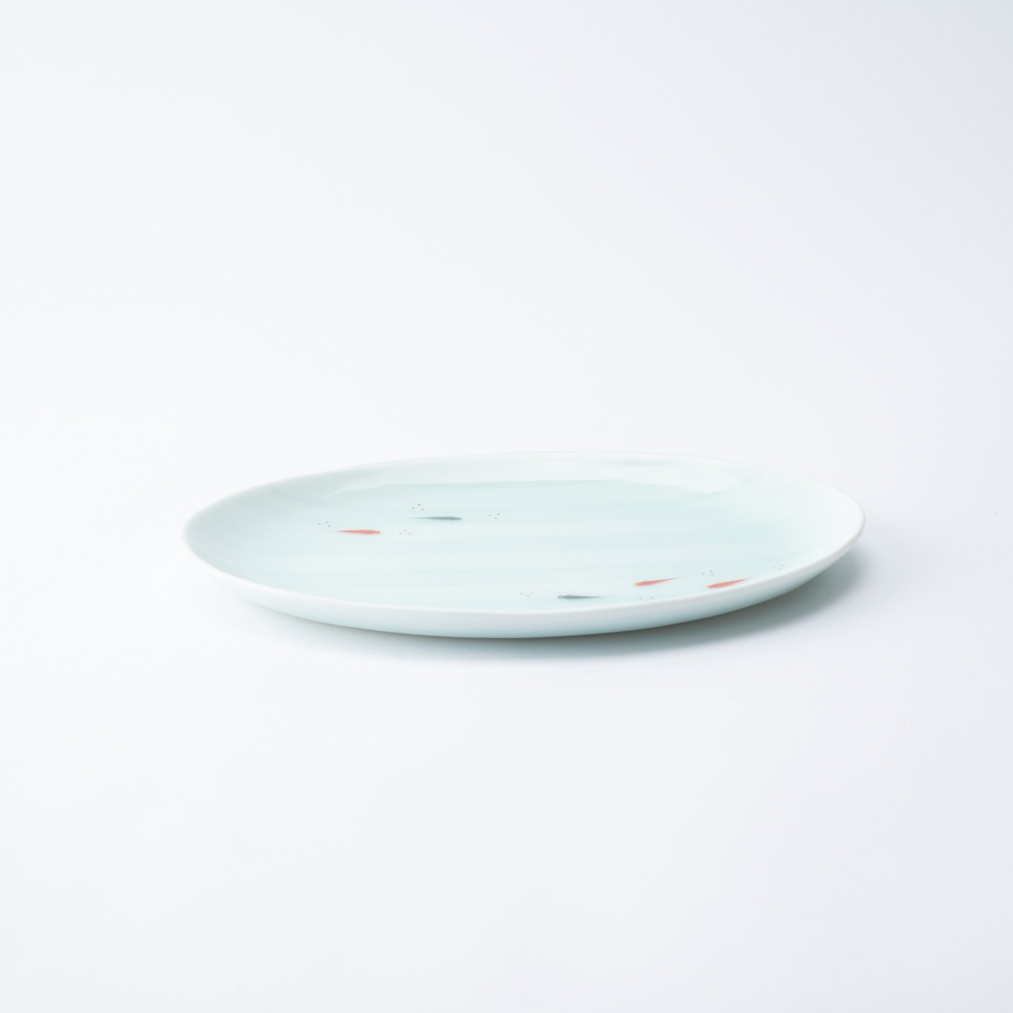 Kosen Kiln Medaka Rice Fish Imari Nabeshima Ware Oval Plate - MUSUBI KILN - Quality Japanese Tableware and Gift