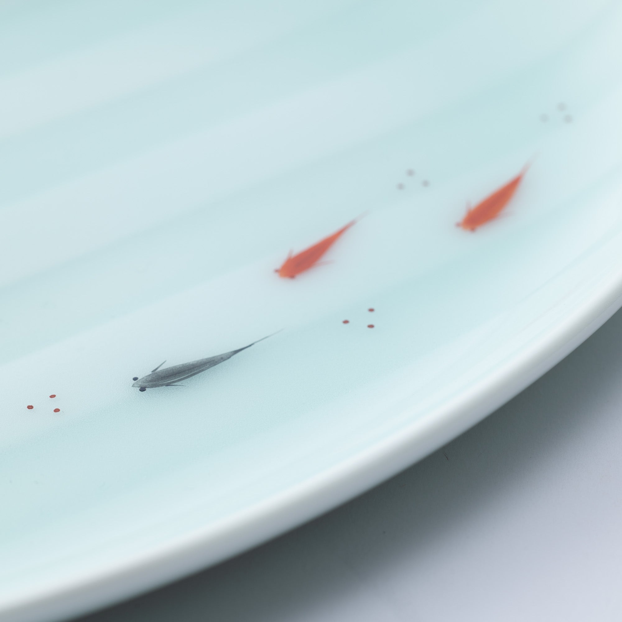 Kosen Kiln Medaka Rice Fish Imari Nabeshima Ware Oval Plate - MUSUBI KILN - Quality Japanese Tableware and Gift
