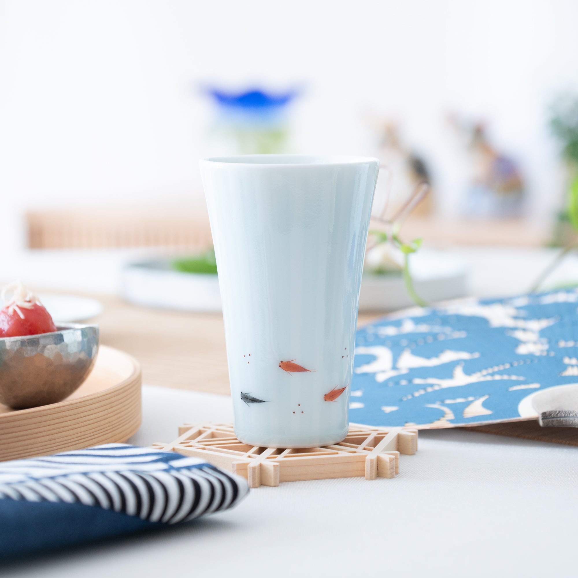 Kosen Kiln Medaka Rice Fish Imari Nabeshima Ware Tumbler - MUSUBI KILN - Quality Japanese Tableware and Gift