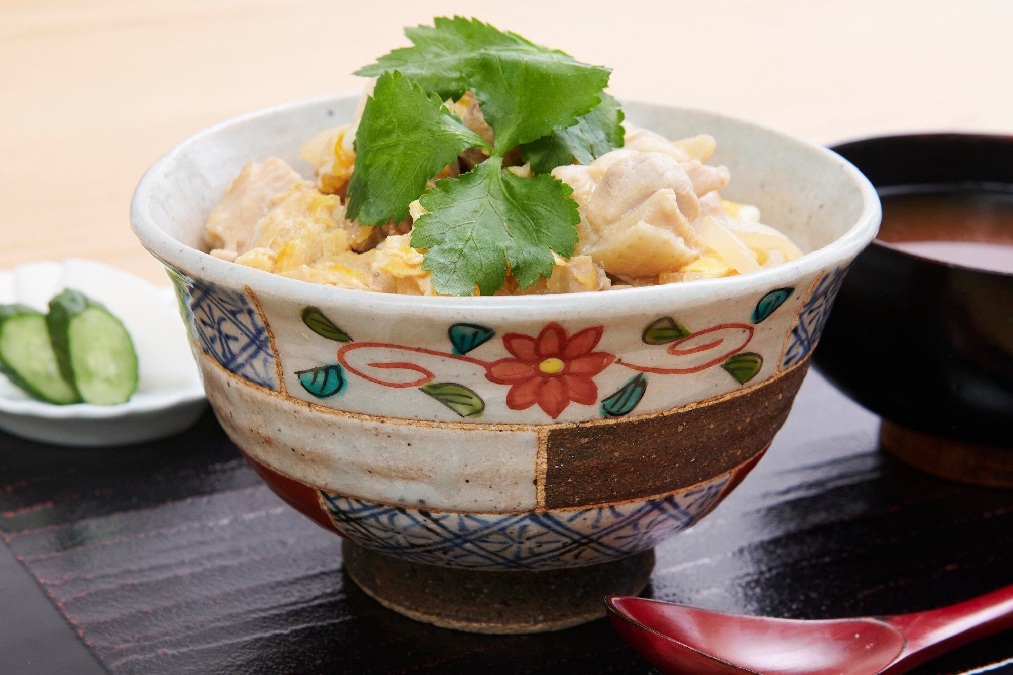 Kousai Kiln Flower Hasami Donburi Bowl M - MUSUBI KILN - Quality Japanese Tableware and Gift