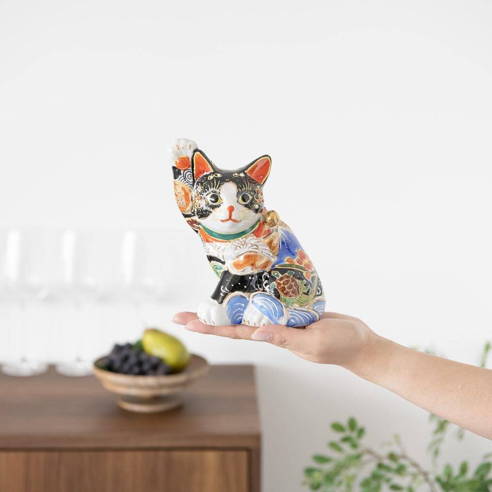 Kutani Lucky Cat - Maneki Neko C - MUSUBI KILN - Quality Japanese Tableware and Gift
