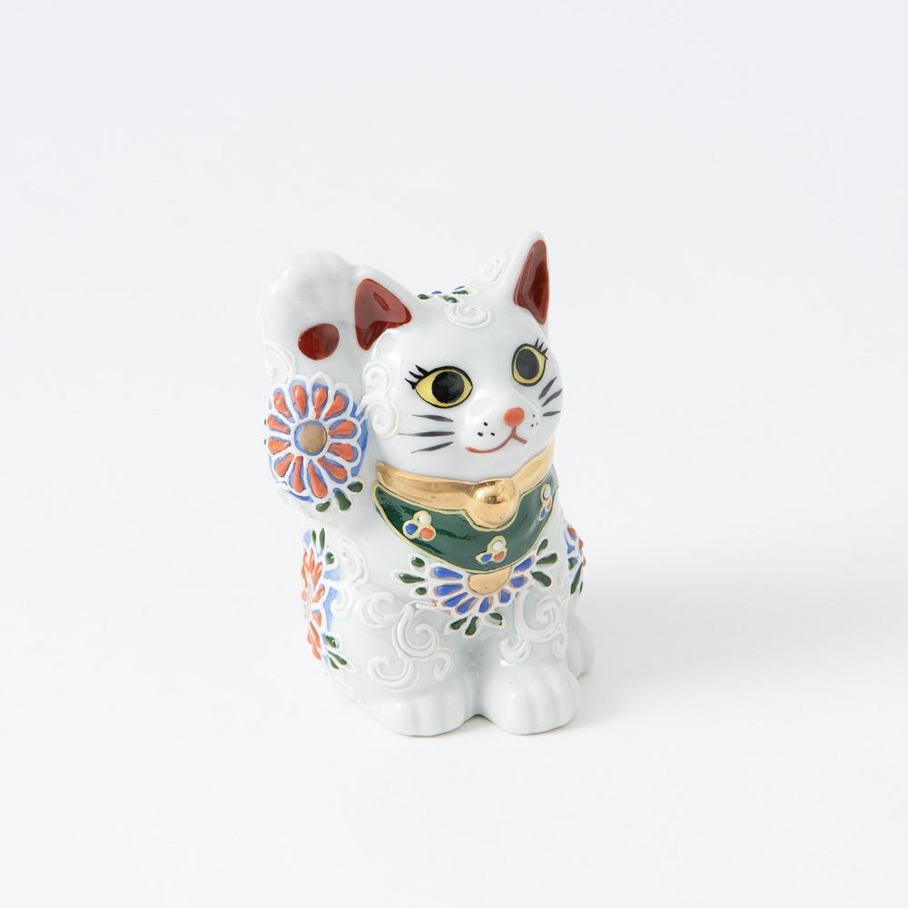 Kutani Lucky Cat - Maneki Neko K - MUSUBI KILN - Quality Japanese Tableware and Gift