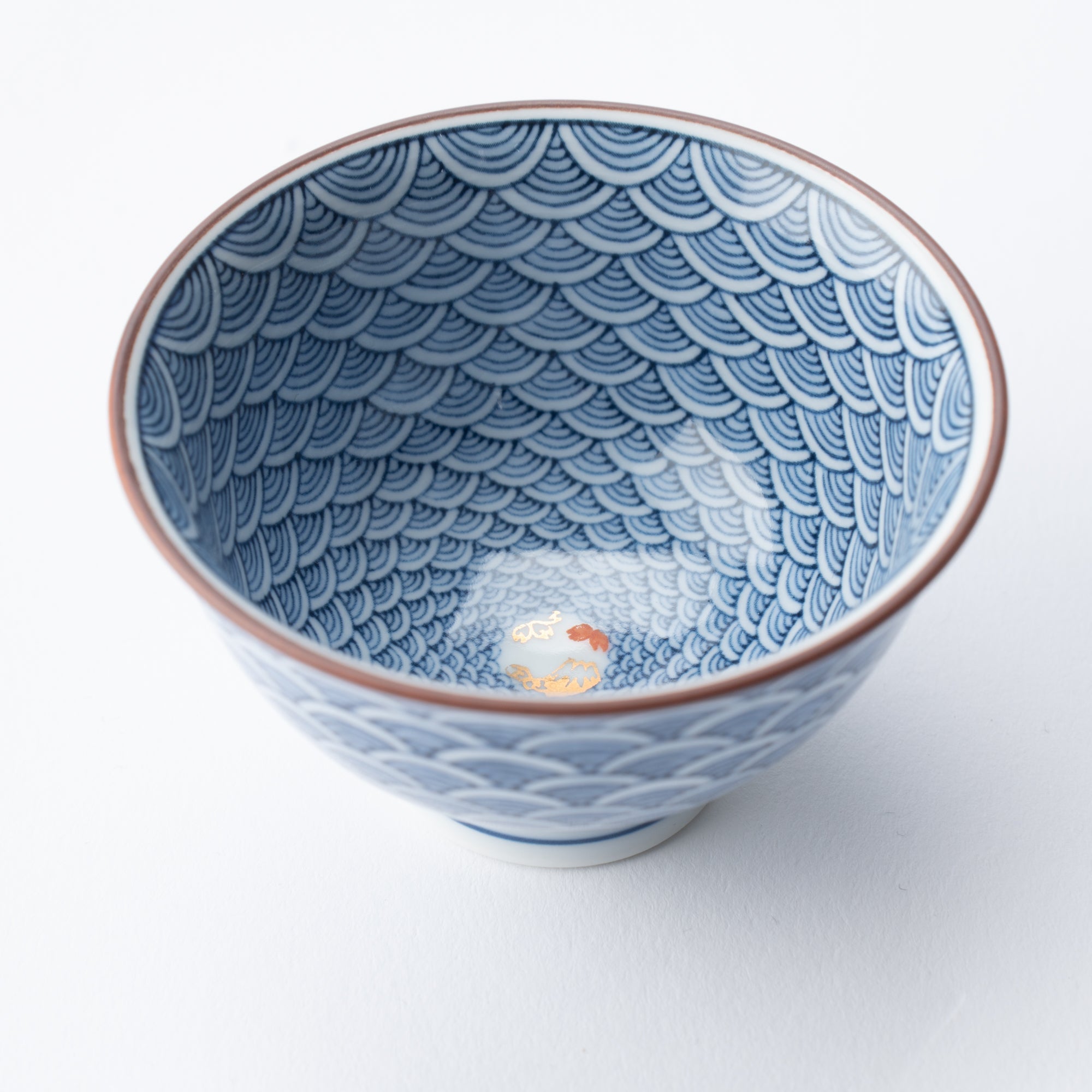 Midou Kiln Seigaiha Blue Wave Hasami Japanese Teapot Set 12.5 oz (370 ml) - MUSUBI KILN - Quality Japanese Tableware and Gift