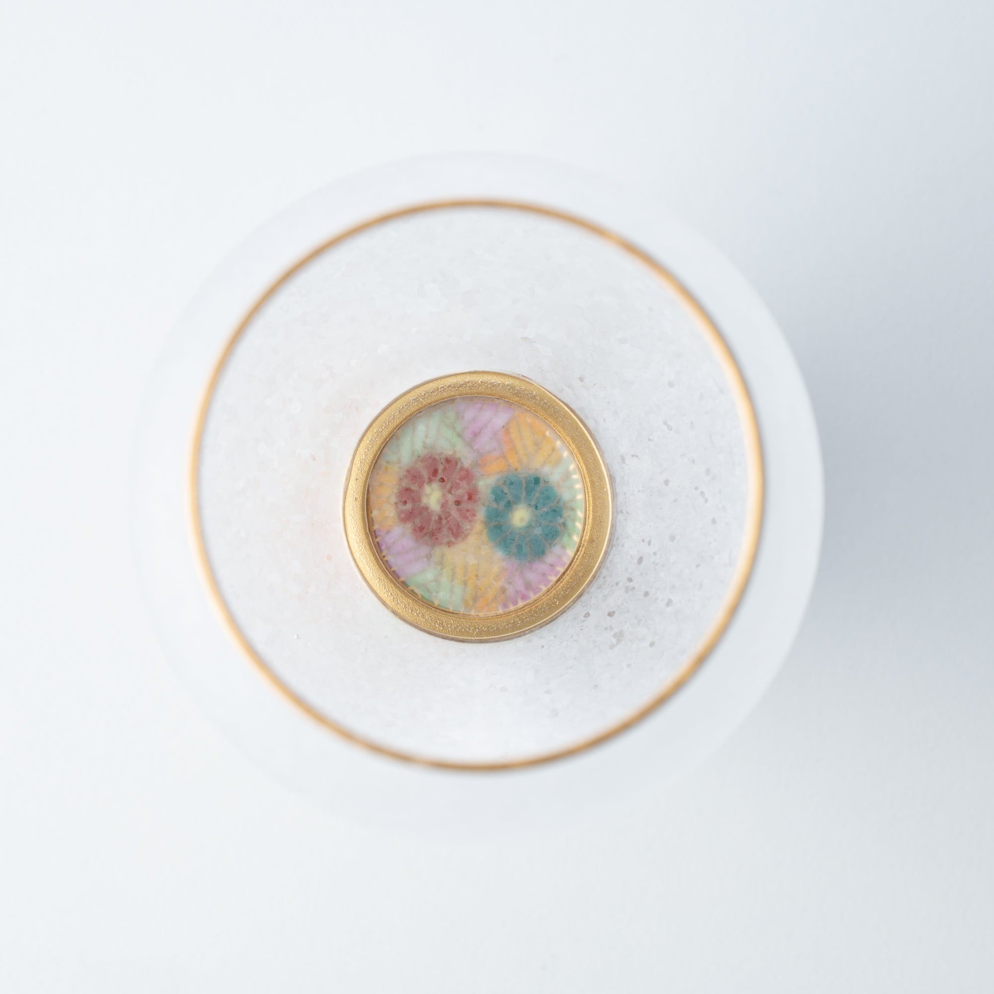 Mizore Hanazume Kutani Guinomi Sake Glass - MUSUBI KILN - Quality Japanese Tableware and Gift
