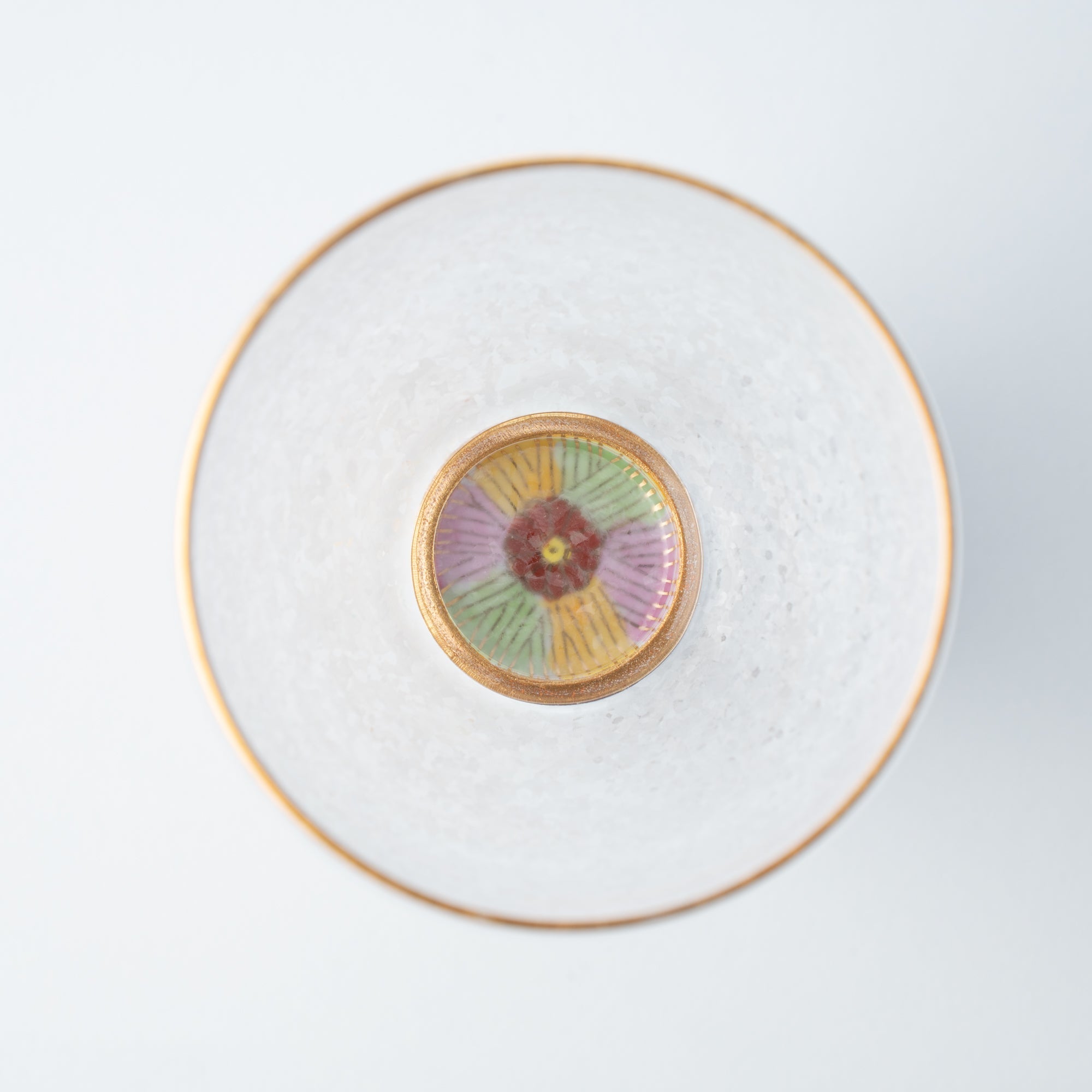 Mizore Hanazume Kutani Guinomi Sake Glass - MUSUBI KILN - Quality Japanese Tableware and Gift