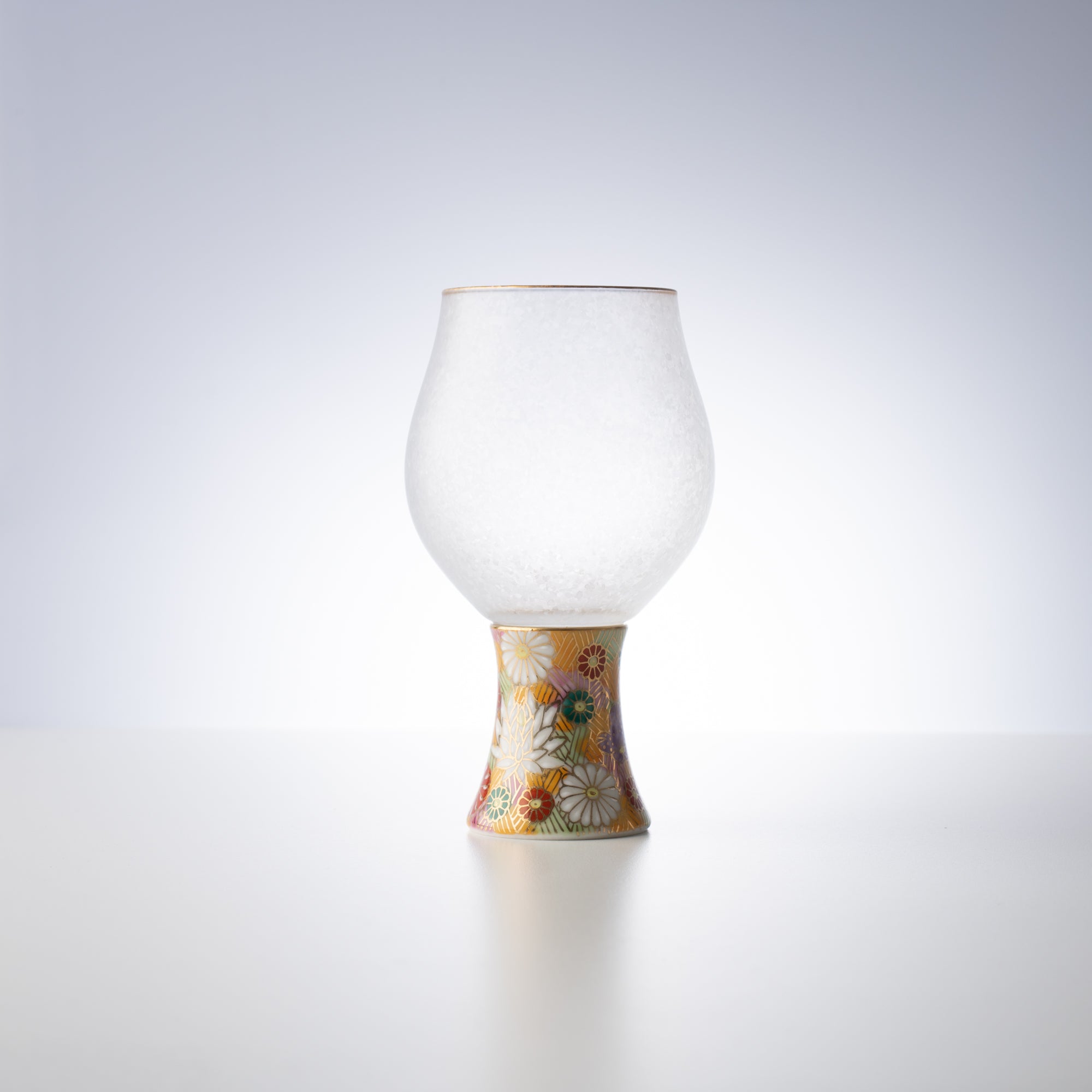 Mizore Hanazume Kutani Guinomi Sake Glass - MUSUBI KILN - Quality Japanese Tableware and Gift