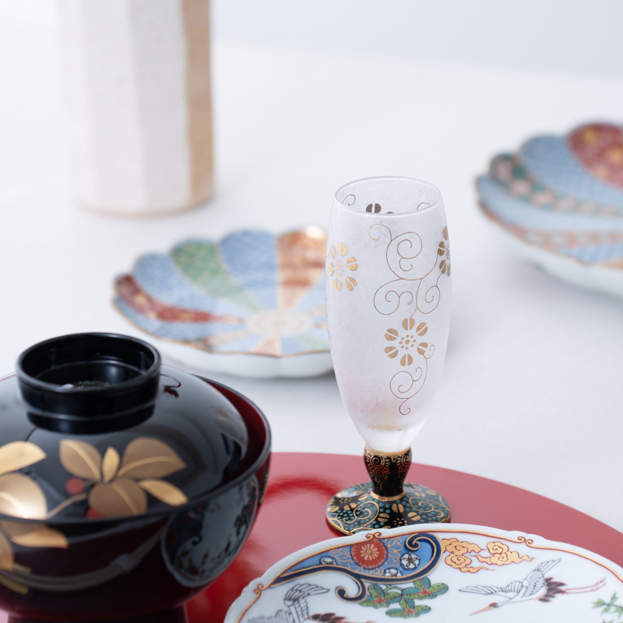 Mizore Kutani Craft Guinomi Sake Glass - MUSUBI KILN - Quality Japanese Tableware and Gift