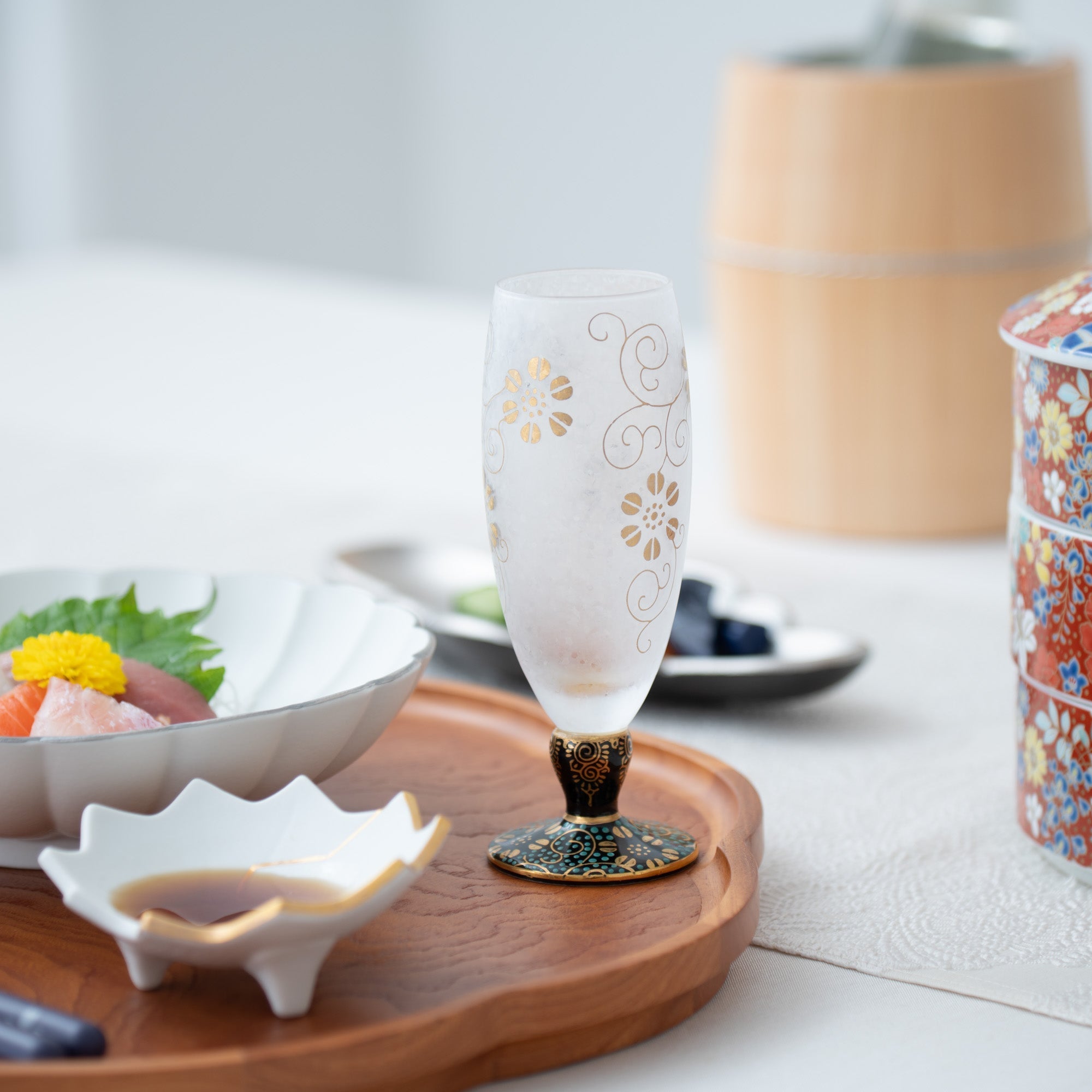 Mizore Kutani Craft Guinomi Sake Glass - MUSUBI KILN - Quality Japanese Tableware and Gift