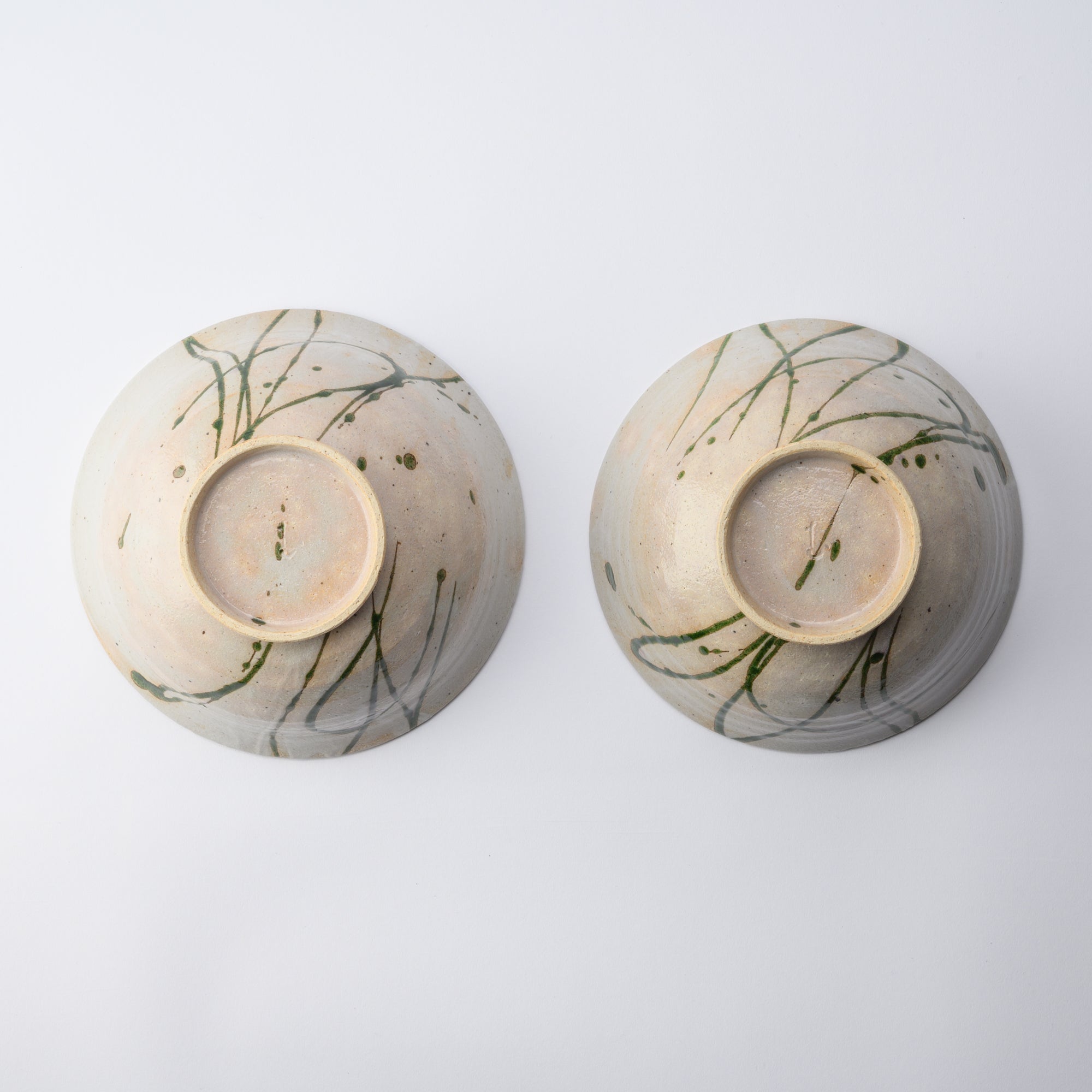 Musashi Kiln Water Plant Mino Ware Ramen Bowl M - MUSUBI KILN - Quality Japanese Tableware and Gift