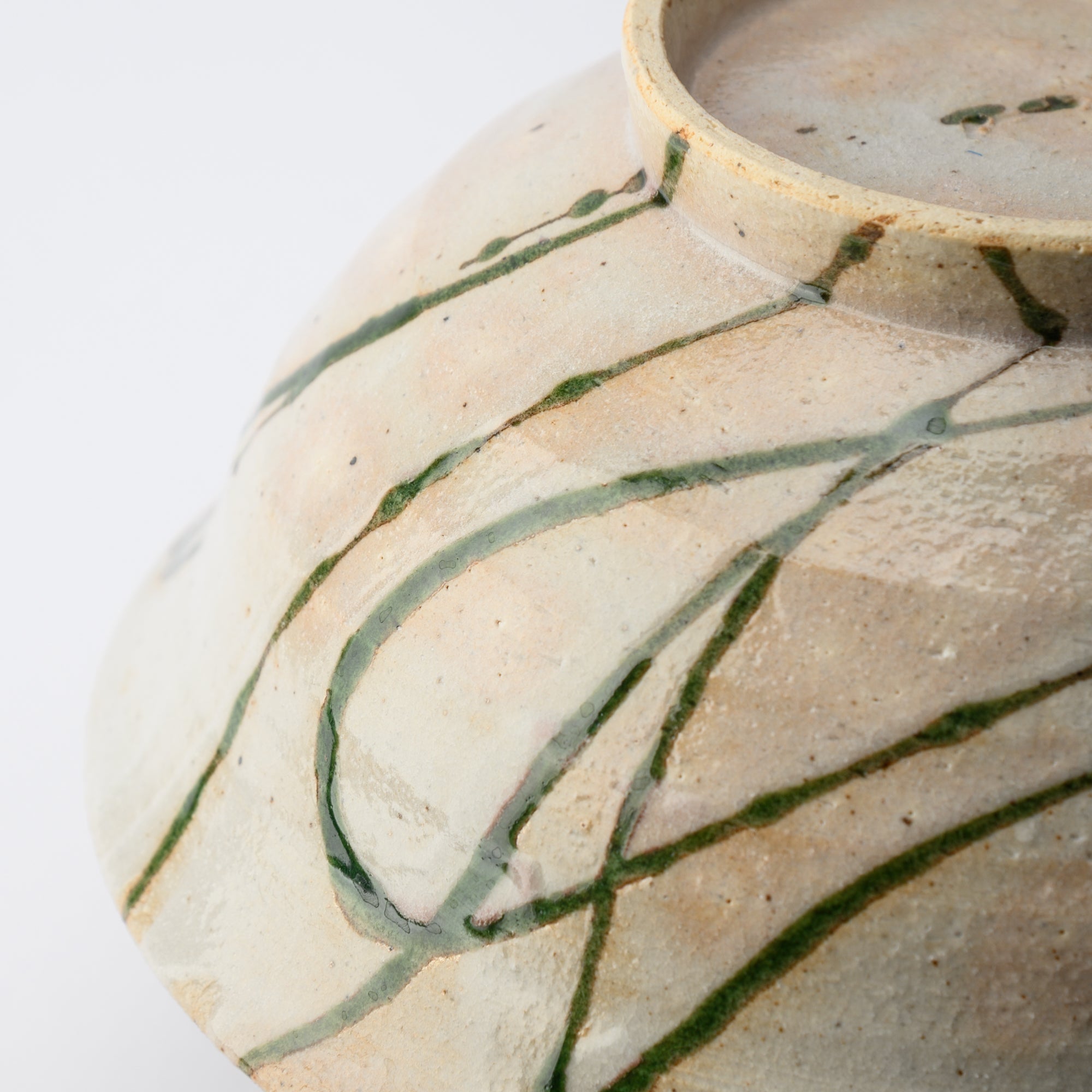 Musashi Kiln Water Plant Mino Ware Ramen Bowl M - MUSUBI KILN - Quality Japanese Tableware and Gift