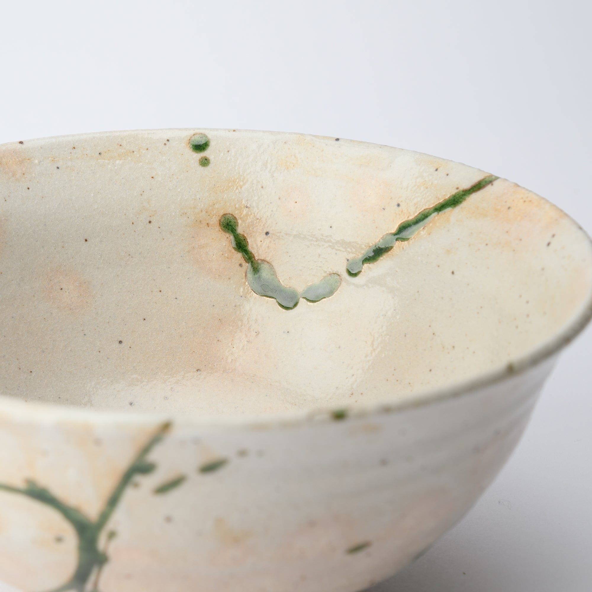 Musashi Kiln Water Plant Mino Ware Ramen Bowl M - MUSUBI KILN - Quality Japanese Tableware and Gift