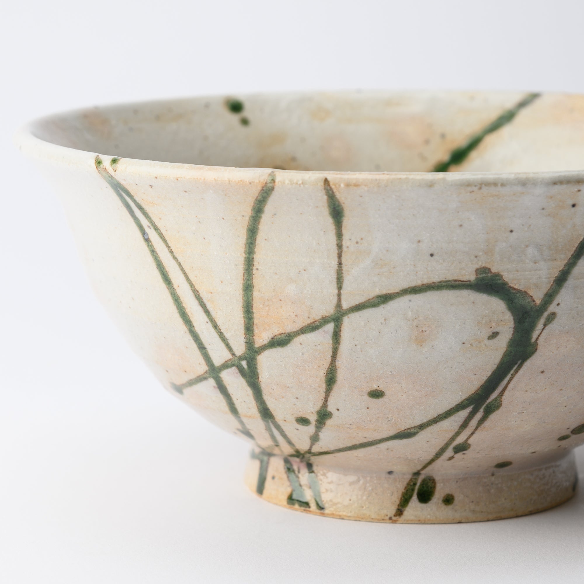 Musashi Kiln Water Plant Mino Ware Ramen Bowl M - MUSUBI KILN - Quality Japanese Tableware and Gift