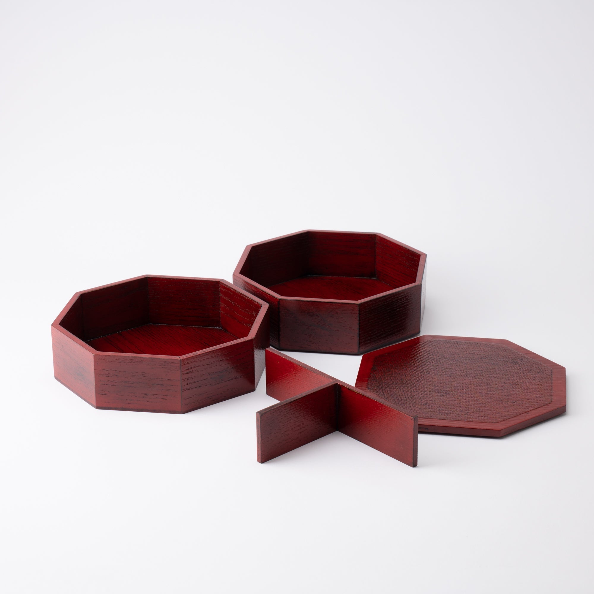 Negoro Yamanaka Lacquerware Two Tiers Jubako Bento Box - MUSUBI KILN - Quality Japanese Tableware and Gift