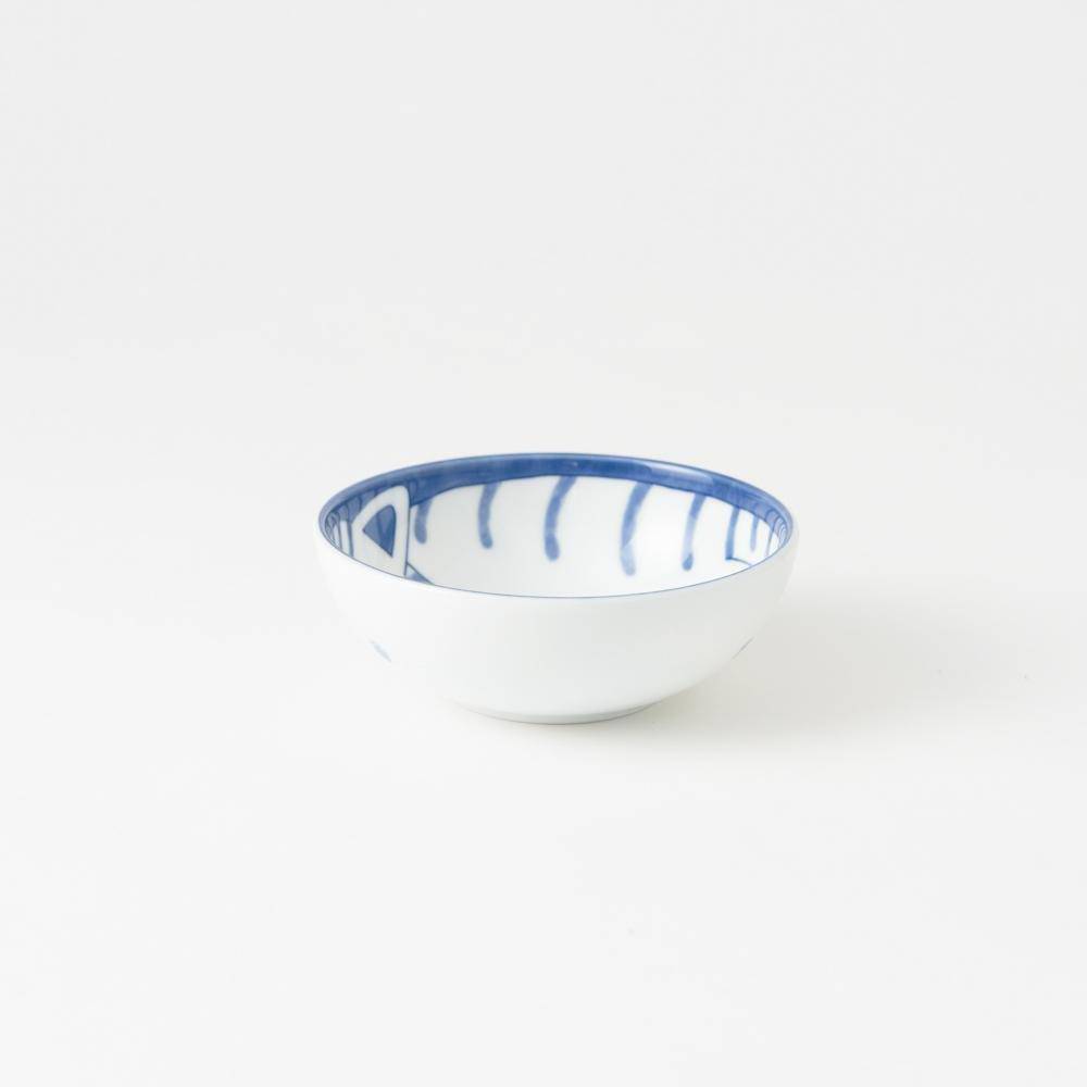 Neko Chigura Cat Mino Ware Kobachi Bowl - MUSUBI KILN - Quality Japanese Tableware and Gift