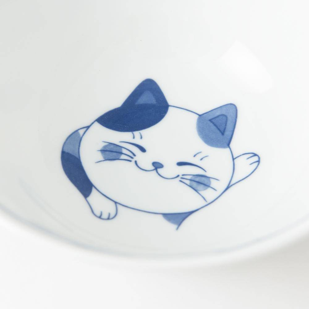 Neko Chigura Cat Mino Ware Ramen Bowl M - MUSUBI KILN - Quality Japanese Tableware and Gift