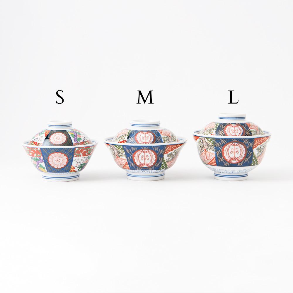 Nishiki Peony Mino Ware Donburi Rice Bowl with Lid S - MUSUBI KILN - Quality Japanese Tableware and Gift