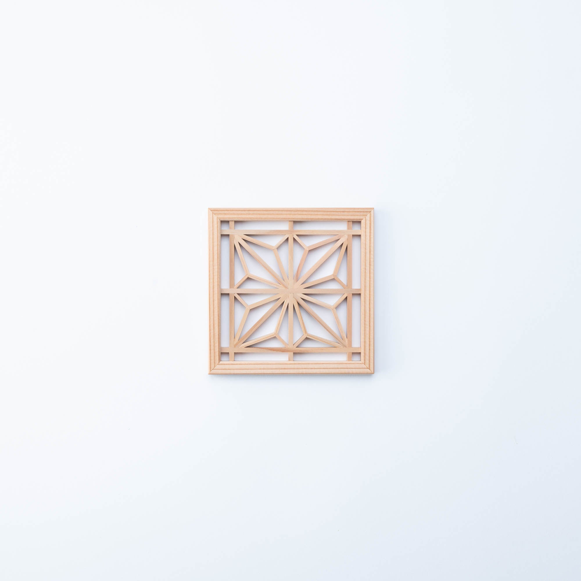 Ominato Bunkichi Hemp Leaf Wazen Kumiko Coaster - MUSUBI KILN - Quality Japanese Tableware and Gift