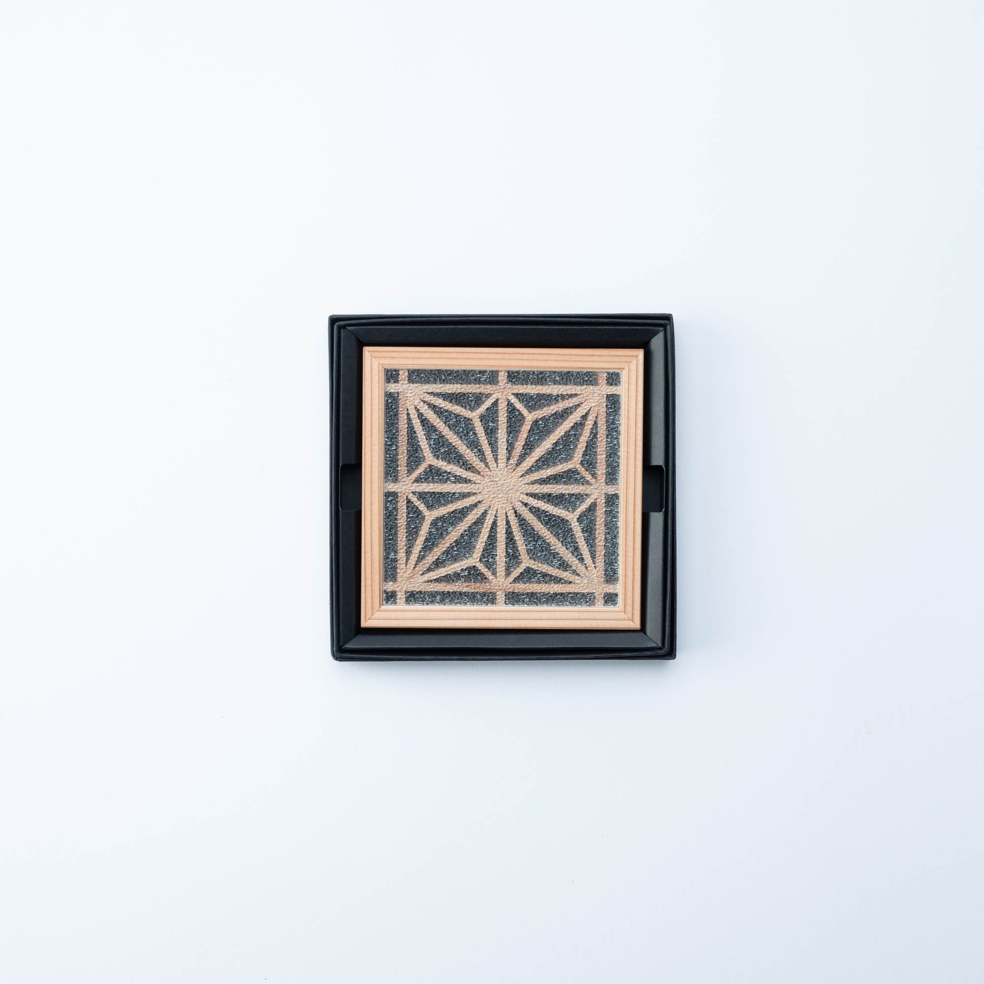 Ominato Bunkichi Hemp Leaf Wazen Kumiko Coaster - MUSUBI KILN - Quality Japanese Tableware and Gift