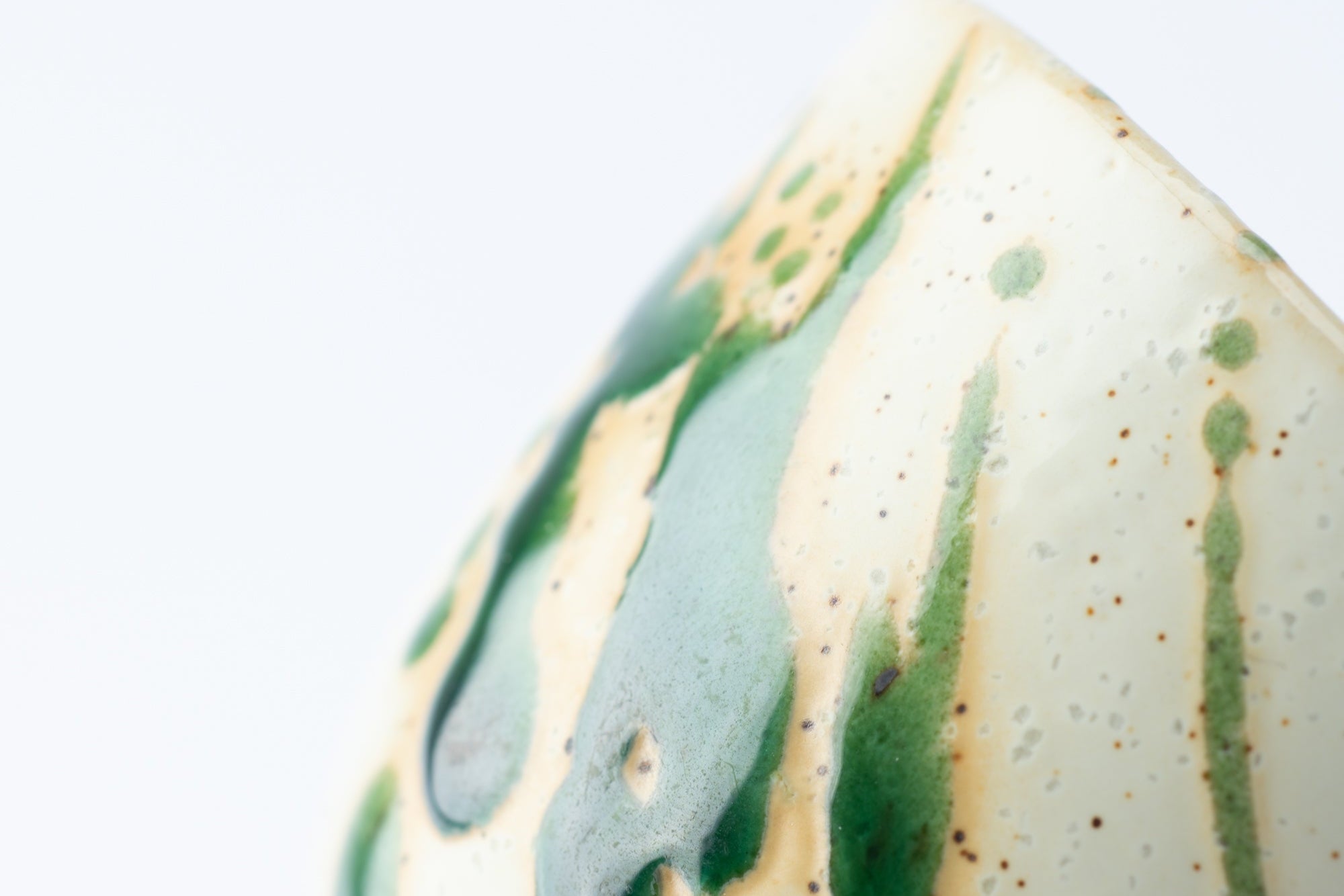 Oribe Green Mino Ware Japanese Teacup - MUSUBI KILN - Quality Japanese Tableware and Gift