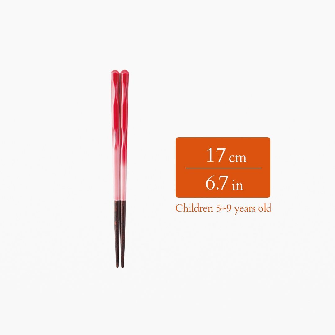 Perfect Fit Dishwasher Safe Wakasa Lacquer Chopsticks Red 15cm/5.9in - 22.5cm/8.9in - MUSUBI KILN - Quality Japanese Tableware and Gift