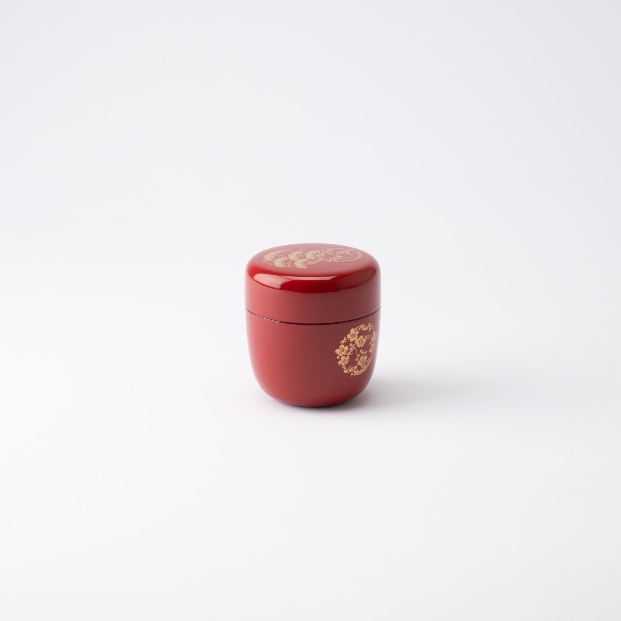 Pine Tree Bamboo Plum Yamanaka Lacquerware Natsume Matcha Container - MUSUBI KILN - Quality Japanese Tableware and Gift
