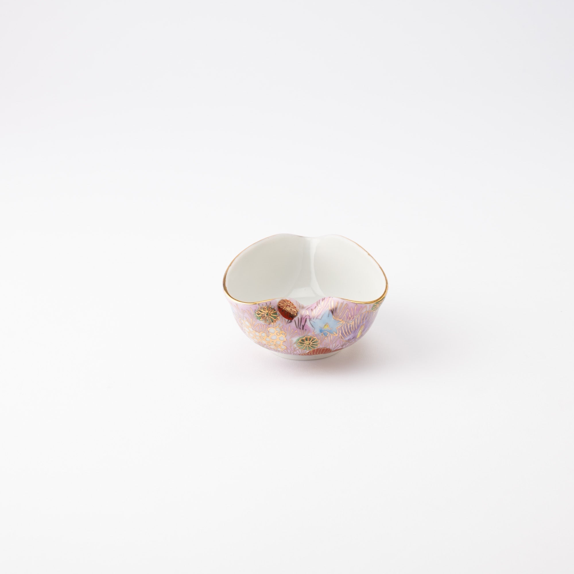 Pink Hanazume Kutani Houhin Japanese Teapot Set with 2 Teacups - MUSUBI KILN - Quality Japanese Tableware and Gift