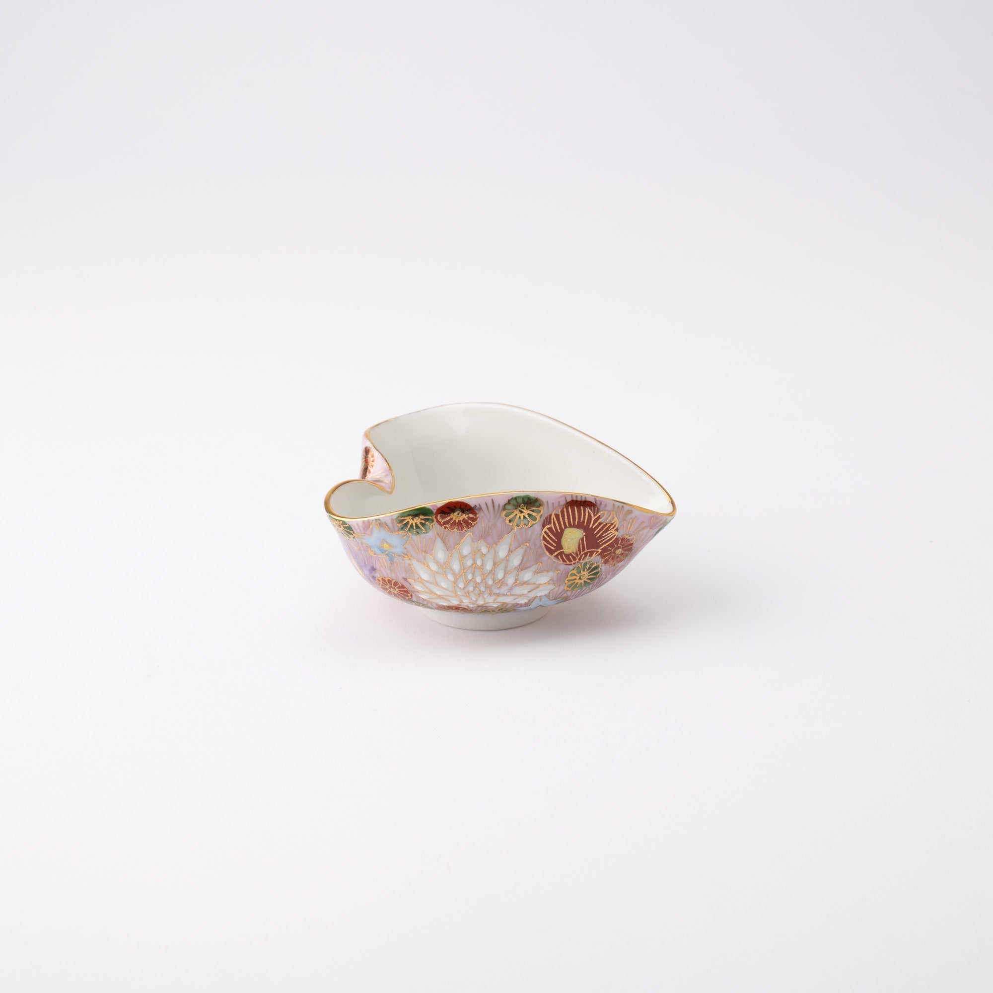 Pink Hanazume Kutani Houhin Japanese Teapot Set with 2 Teacups - MUSUBI KILN - Quality Japanese Tableware and Gift