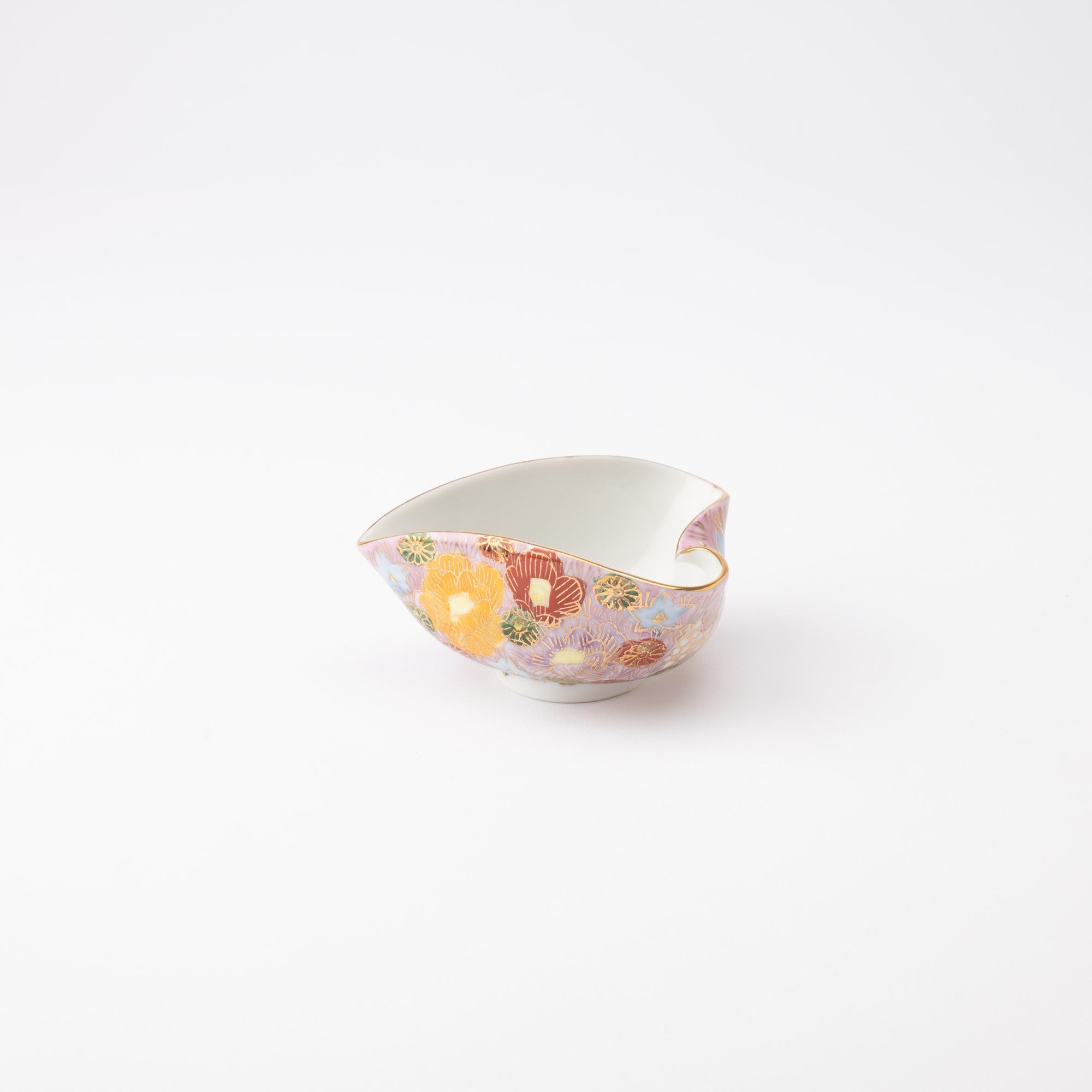 Pink Hanazume Kutani Houhin Japanese Teapot Set with 2 Teacups - MUSUBI KILN - Quality Japanese Tableware and Gift