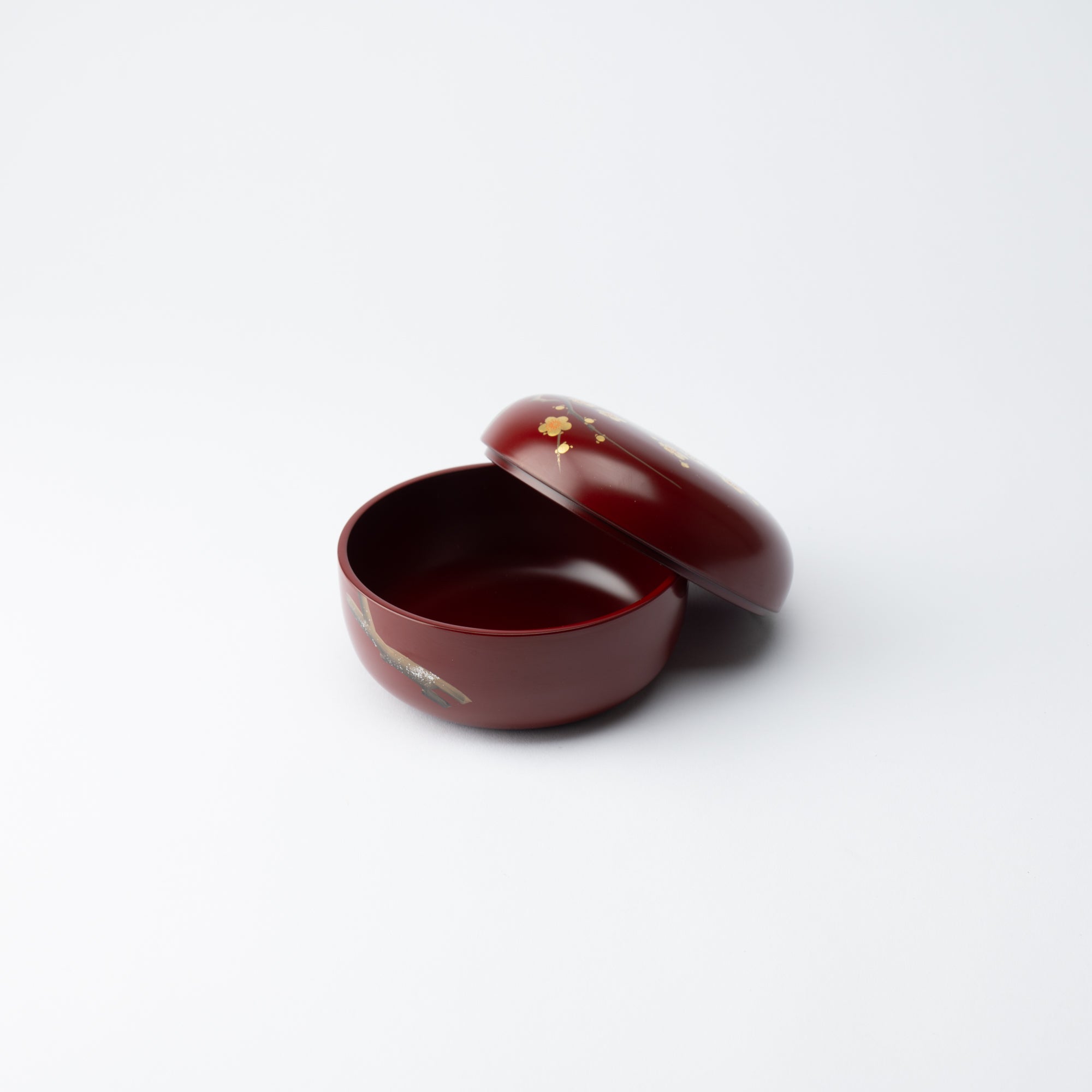 Plum Branch Maki - e Yamanaka Lacquerware Candy Box Small - MUSUBI KILN - Quality Japanese Tableware and Gift