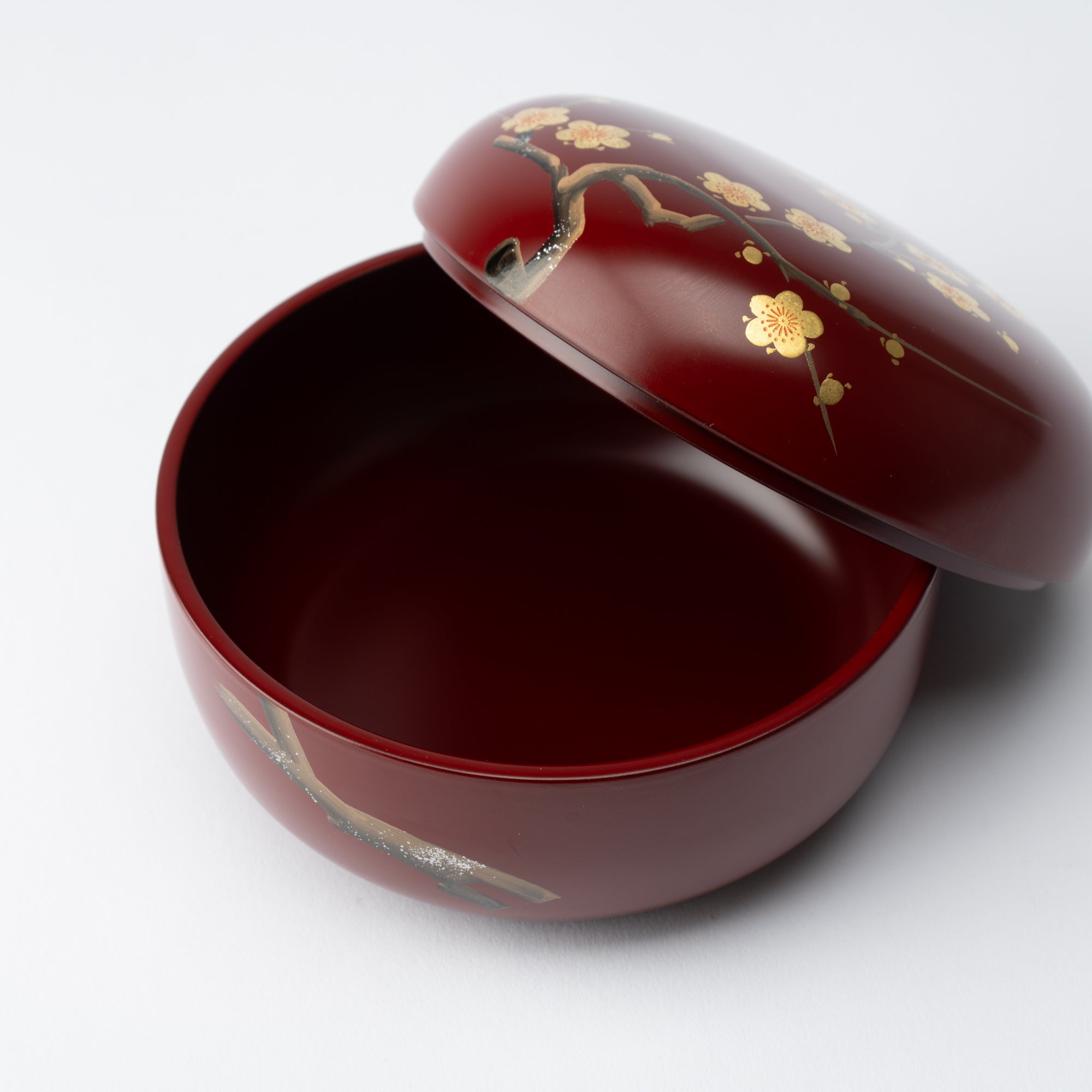 Plum Branch Maki - e Yamanaka Lacquerware Candy Box Small - MUSUBI KILN - Quality Japanese Tableware and Gift