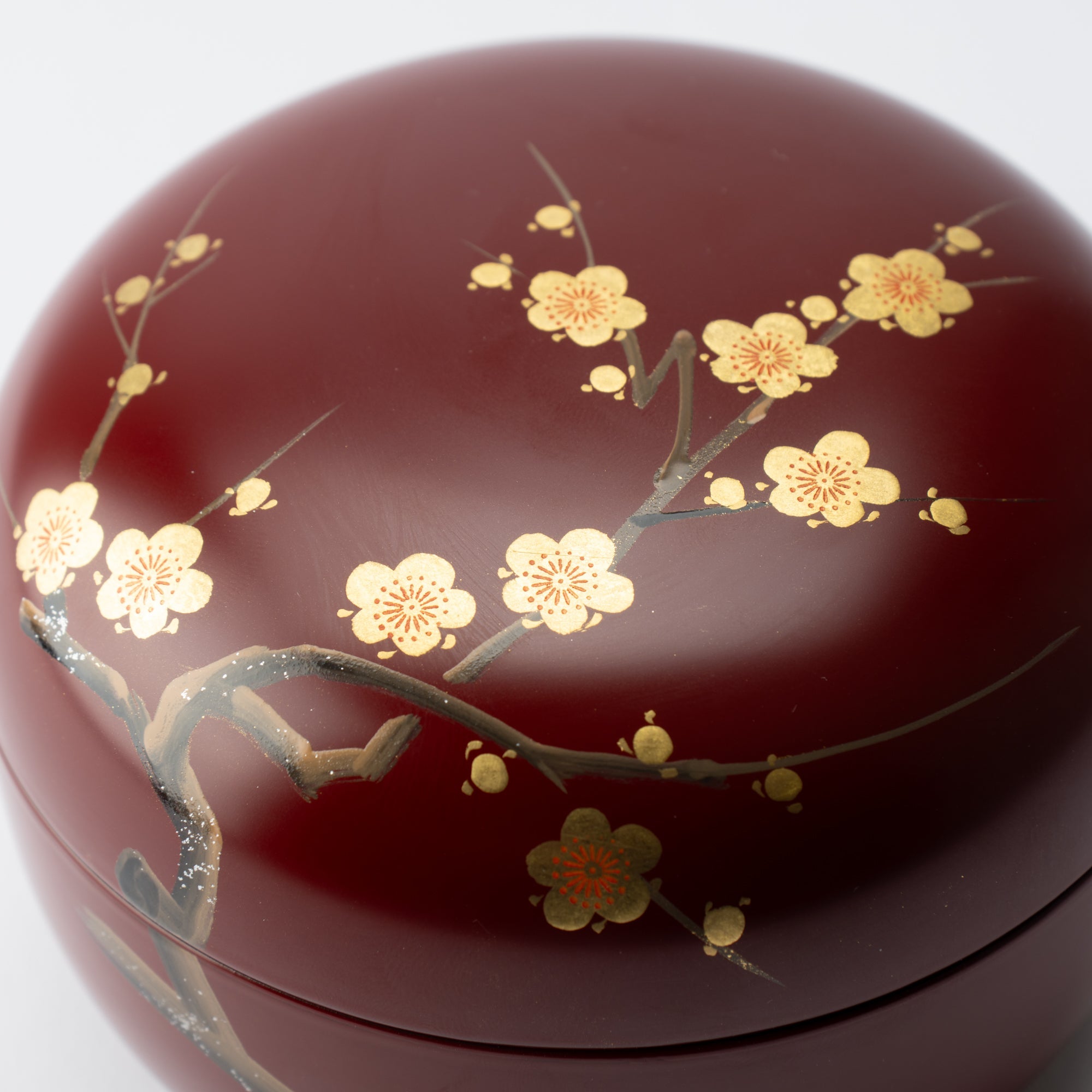 Plum Branch Maki - e Yamanaka Lacquerware Candy Box Small - MUSUBI KILN - Quality Japanese Tableware and Gift